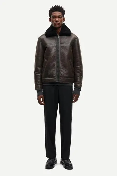 Samsøe Samsøe Saboy leðurjakki