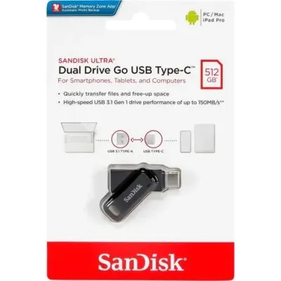SanDisk Ultra Dual DriveGo 512GB USB minnislykill