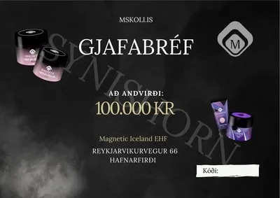 Gjafabréf – 100.000 kr