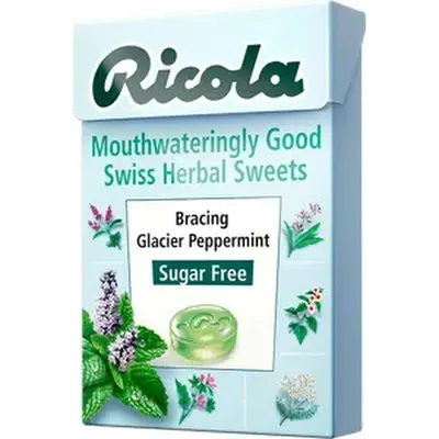 RICOLA - Galcier Peppermint molar sykurlausir - 45 g