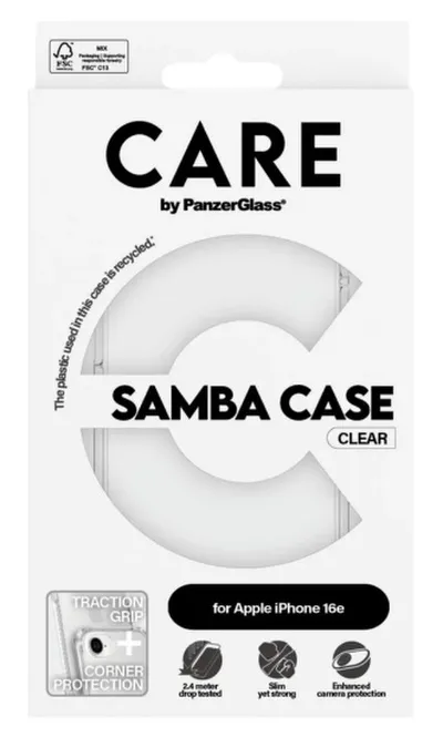 CARE hulstur fyrir iPhone 16e Samba Clear, No MagSafe