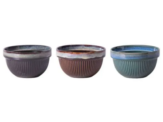 Hit Skál ö13,5cm h:7,8cm Rib 3 mismunandi litir 1stk