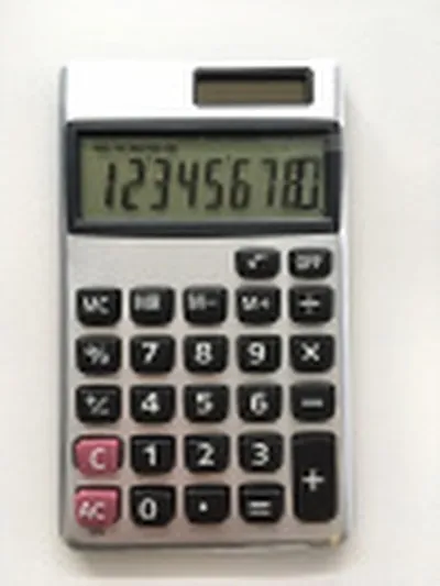 Vasareiknir m.stórum tökkum og sólarrafhlöðu