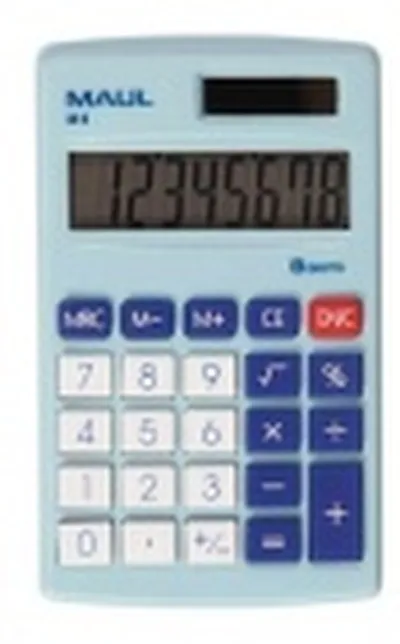 Vasareiknir með stórum tökkum og sólarrafhleðslu