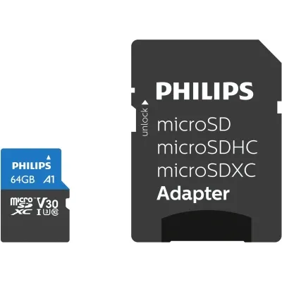 Philips MicroSDXC kort, 64Gb – FM64MP65B/00