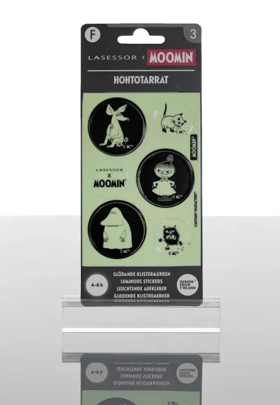 Lasessor - Moomin Endurskinsmerki límmiðar - 8. Snabbi-Mía ofl - Gult