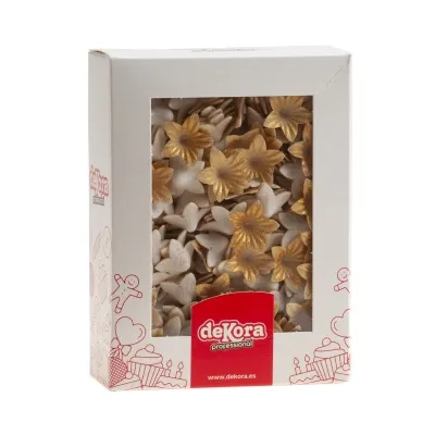 Oblátublóm - Mini - Sanseruð 2 cm - 400 stk. - Gull