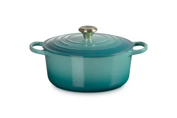 Le Creuset Steypujárnspottur 26cm Bleu Riviera