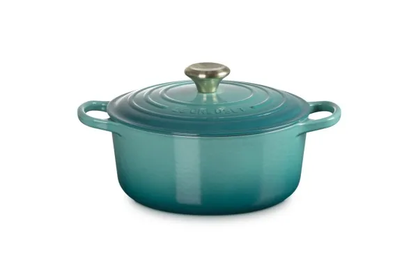 Le Creuset Steypujárnspottur 24cm Bleu Riviera