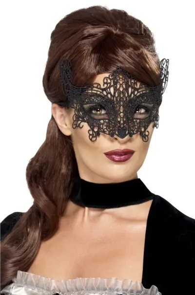 Augngríma Embroidered Lace Filigree Swirl