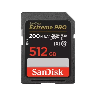 Sandisk 512GB Extreme Pro SD 200MB/s UHS1 V30 / Class10 minniskort