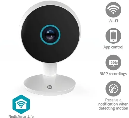 Nedis SmartLife öryggismyndavél 3MP - Hvít