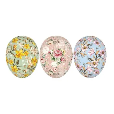 Páskaegg - Flowerage 18cm - Bleikt