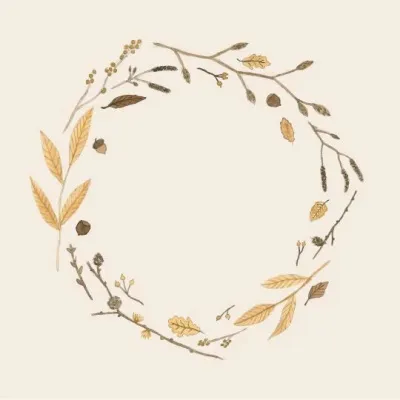 Servíettur - Autum Wreath