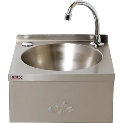 Mechline handlaug BASIX WS3 stálhandlaug m/hnéhnappi