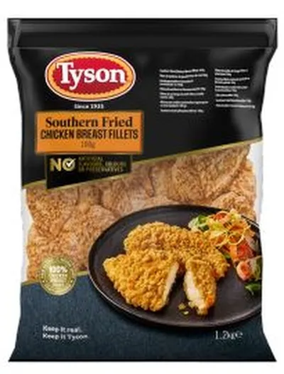 Tyson Southern Fried kjúklingabringur 100g 1.2kg