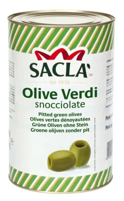 Sacla ólífur steinlausar grænar 5kg