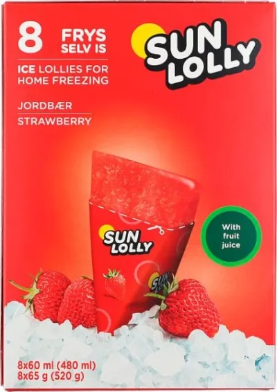 Sun Lolly Jarðarberja 8x60ml