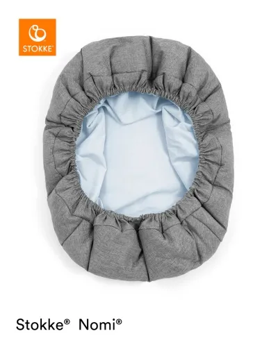 Stokke® NOMI® Newborn Set, ungbarnasæti - White með Grey/Blue áklæði