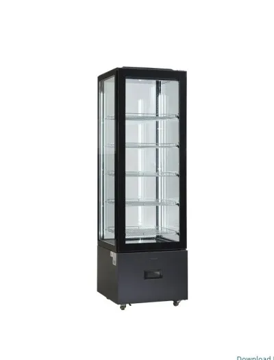 SCAN Display kælir Svartur rammi og gler hringinn