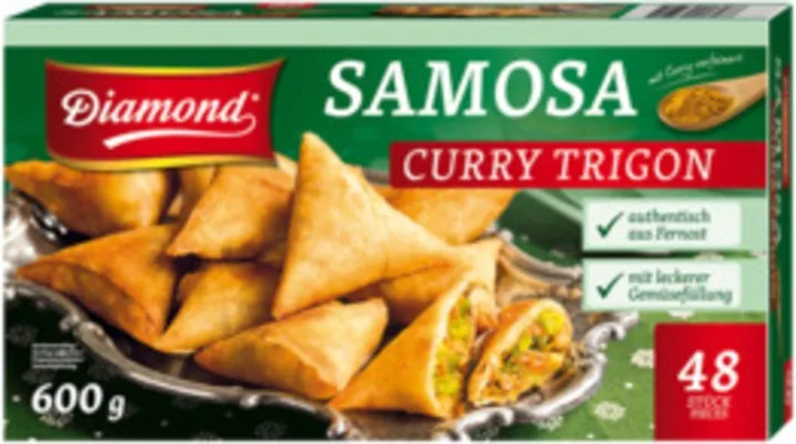 Mini samósur grænmetis með karrýbragði