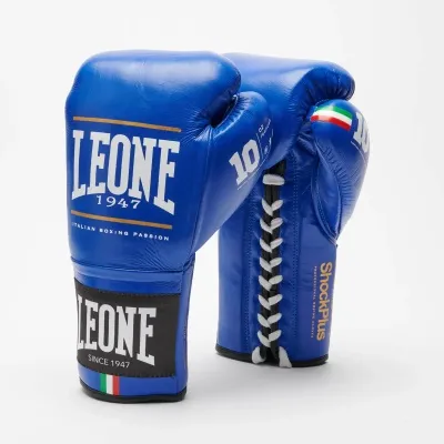 Leone Shock Plus Pro Boxhanskar - Bláir - 12oz
