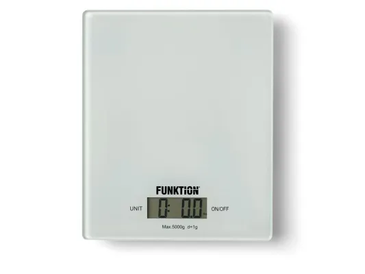Funktion Vog eldhús 5kg tölvu gler white
