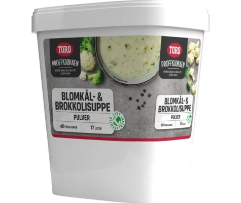 Toro Blómkáls- & Brokkolisúpa 17L 1kg 68sk duft (3)