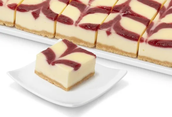 Hindberjaostakaka 48 bitar x 49 gr.  2,35kg. Erlenbacher