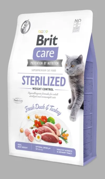 Brit CCat GF Sterilized Weight Ctrl Fresh Duck&Turkey 2kg