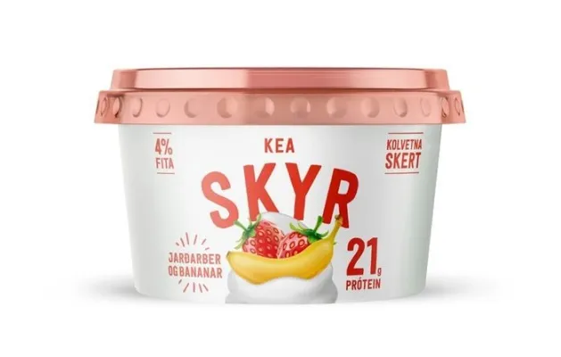 MS KEA skyr m/jarðarberjum & banönum kolvetnaskert 6x200g
