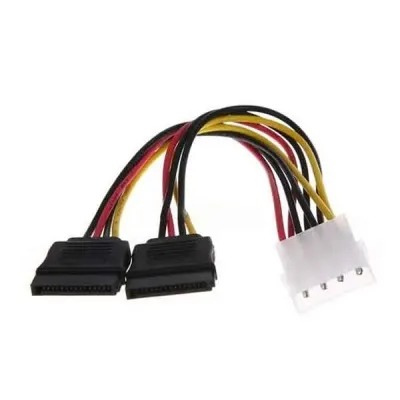 Rafmagnskapall splitter 4p Molex í 2xSata