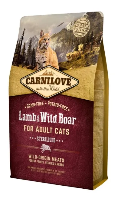 Carnilove Cat Lamb & Wild Boar Sterilized 2kg