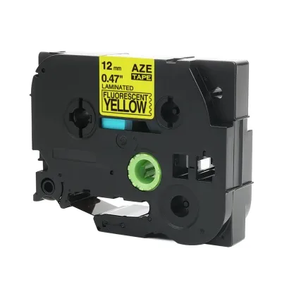 Svart á gulu - Fluor, 12mm, 8m