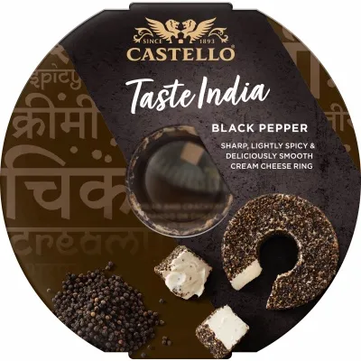 Castello Rjómaostur Taste India Pipar 10x125g