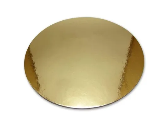 Kökuplatti gylltur hringl. 30cm 100stk/ks