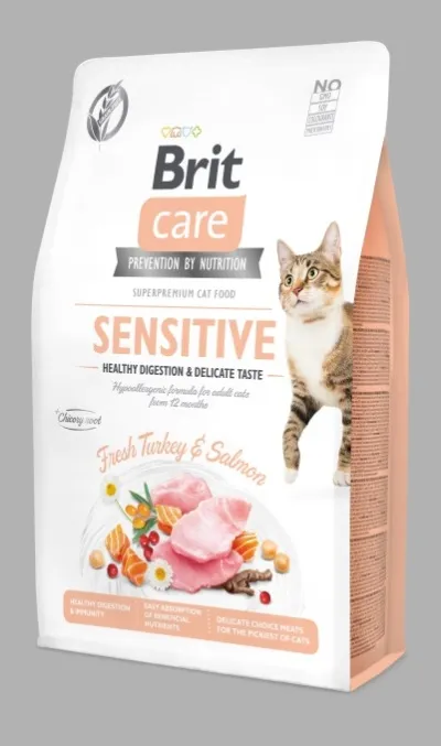 Brit CCat GF Sens. Digestion Fresh Turkey&Salmon 2kg