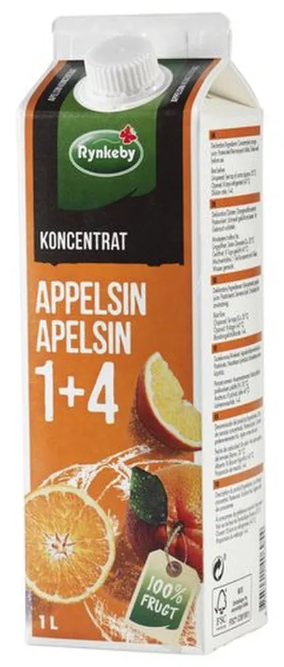 Rynkeby Appelsínuþykkni 1+4 12x1ltr