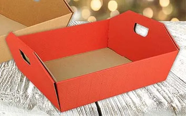 Pappaaskja Rauð 40x35x10/15 (10)