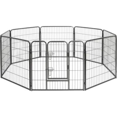 TM HEAVY METAL Hvolpagrind, gerði Large 80x80x8 (hæð 80 og 640 cm lengd)