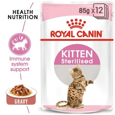 RC KITTEN STERILISED BLAUTFÓÐUR - 12 x 85gr (kassi m/12 stk)