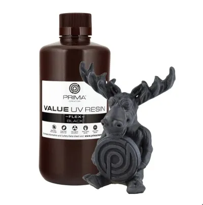 PrimaCreator Value UV Flex resin svart - Stór - 1000 gr.