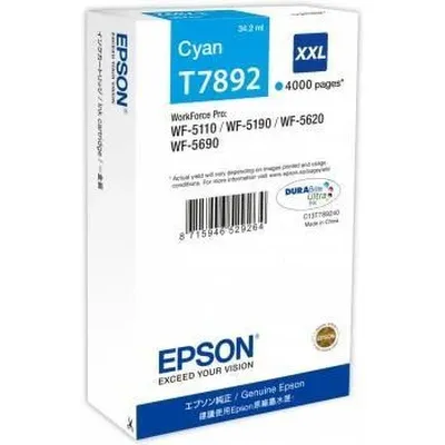 Epson T7892 XXL (Prentar: 4,000 síður) XL blátt blekhylki