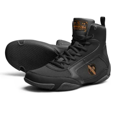 Hayabusa Pro Boxskór - Svartir - Svartir / 44