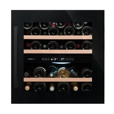 Avintage Vínkælir innbyggður svartur - 36 flöskur