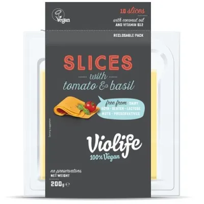 Violife Sneiðar Tomat/Basil 12x200g