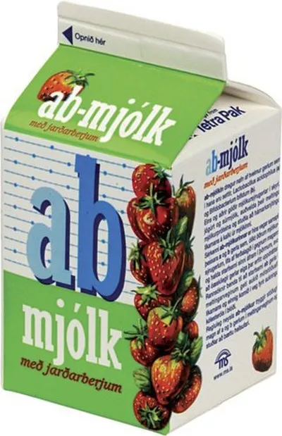 MS AB mjólk m/jarðarberjum 10x500g