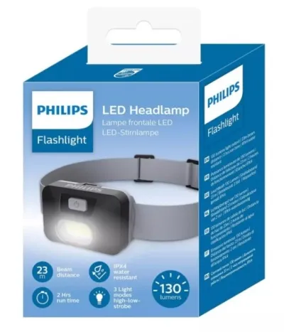 Höfuðljós Philips 50-130lm IPX4