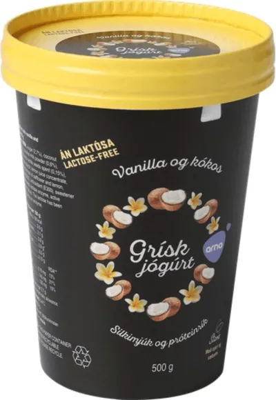 Arna Grískt jógúrt vanilla og kókos 500 gr