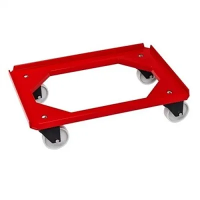 Complastec hjólatrilla 4 hjól opin rauð